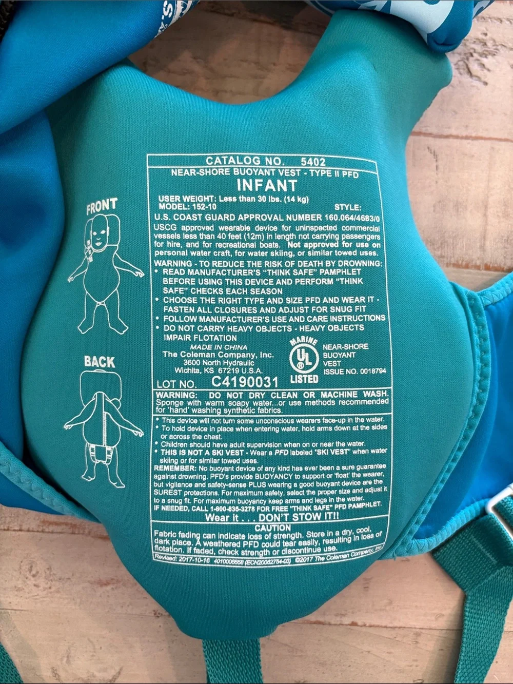 Stearns Infant Seahorse Puddle Jumper